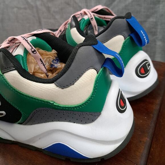 %Champion Sneakers Men Green Black Leather Mesh Sz 11.5 / A 51 main image 4